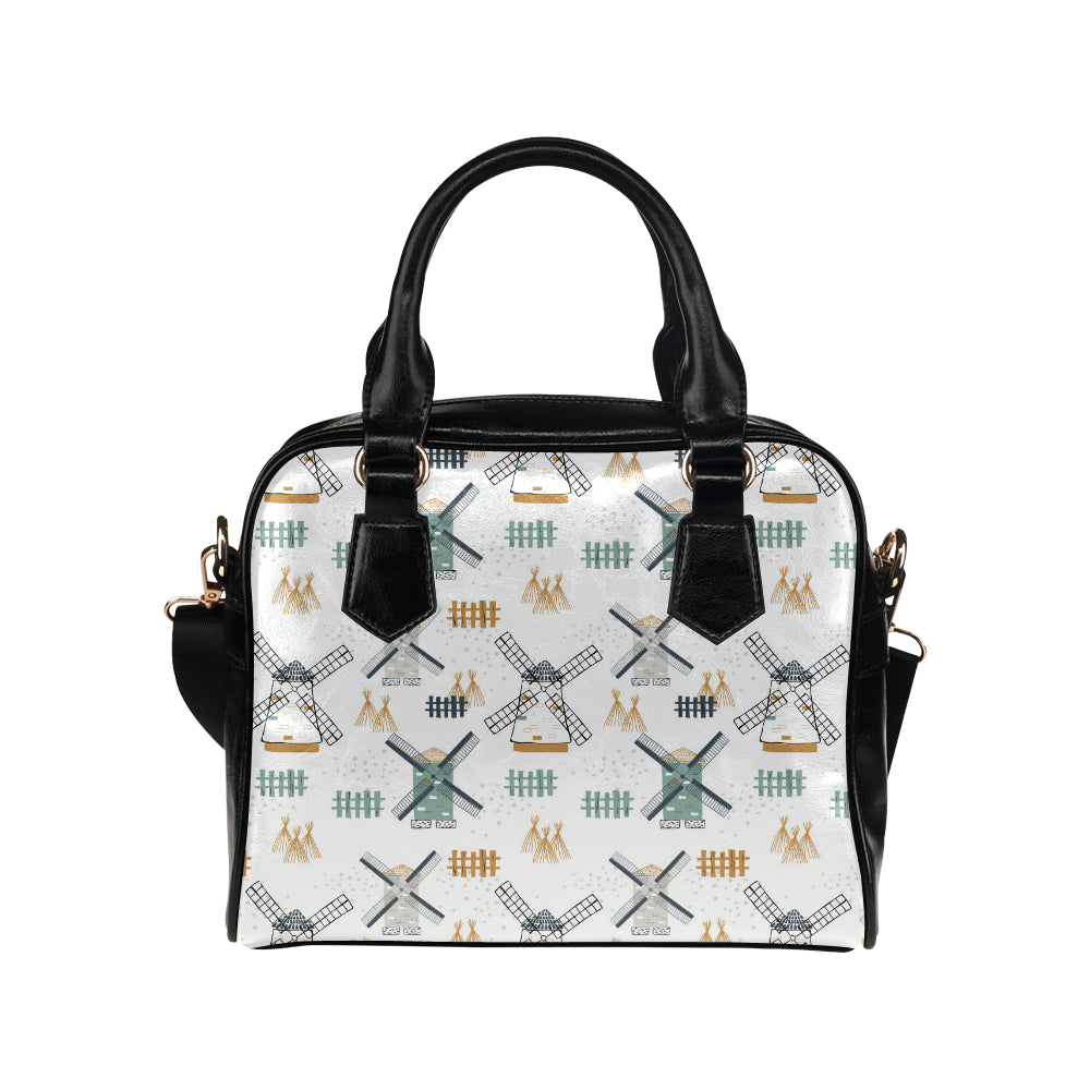 windmill pattern Shoulder Handbag