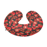 Tomato black background U-Shaped Travel Neck Pillow