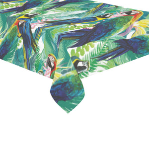 Colorful parrot exotic flower leaves Tablecloth