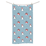 Cute penguin christmas snow pattern Bath Towel