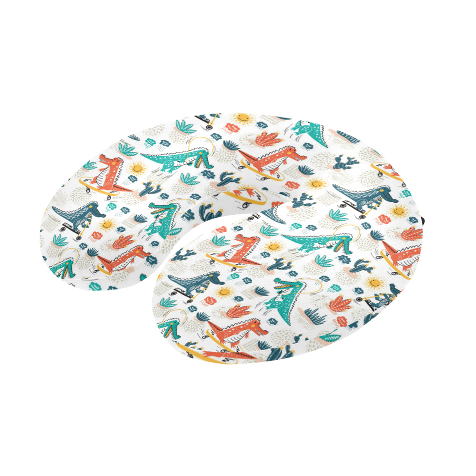 Cute Crocodile Pattern U-Shaped Travel Neck Pillow