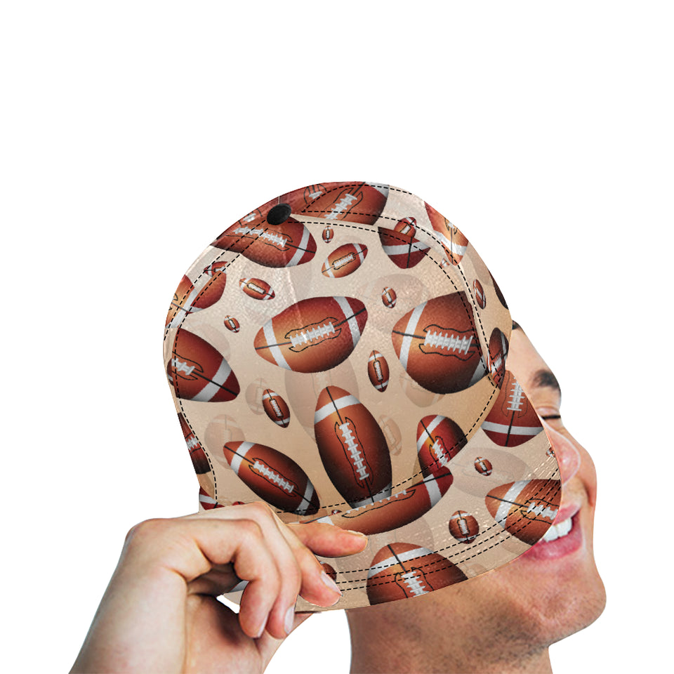 American football ball design pattern All Over Print Snapback Cap