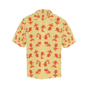 Goldfish Pattern Print Design 02 Men's All Over Print Hawaiian Shirt (Model T58)