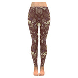 Coffee bean flower pattern Women's Legging Fulfilled In US