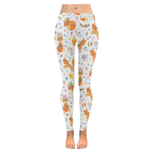 cute tribal fox pattern Women's Legging Fulfilled In US