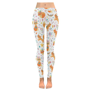 cute tribal fox pattern Women's Legging Fulfilled In US