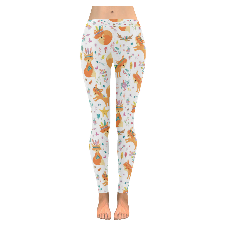 cute tribal fox pattern Women's Legging Fulfilled In US