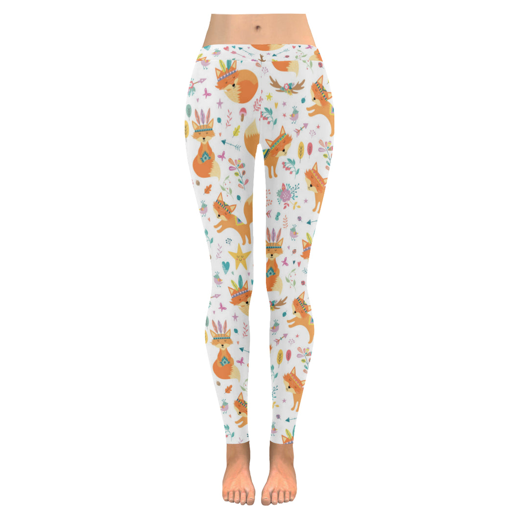 cute tribal fox pattern Women's Legging Fulfilled In US