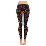 Halloween pattern Pumpkin background Women's Legging Fulfilled In US