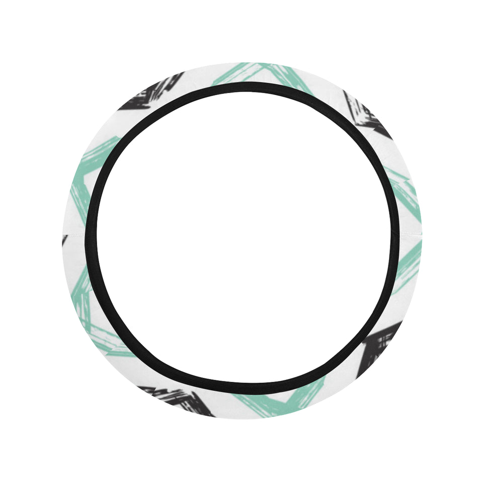 zigzag  chevron paint pattern Car Steering Wheel Cover