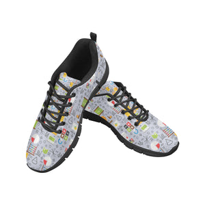 Math Pattern Print Design 04 Men's Breathable Sneakers ( Model 055)