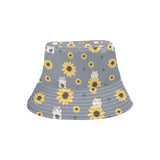 Cute hamster sunflower pattern background Unisex Bucket Hat