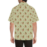 Yorkshire Terrier Pattern Print Design 01 Men's All Over Print Hawaiian Shirt (Model T58)