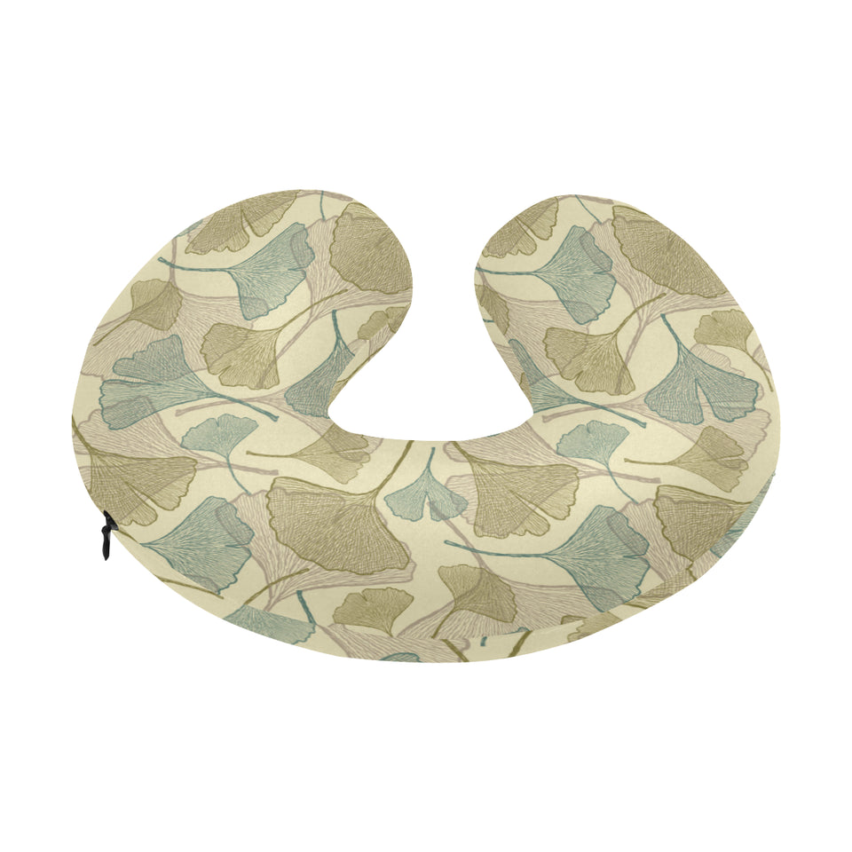 Ginkgo leaves design pattern U-Shaped Travel Neck Pillow