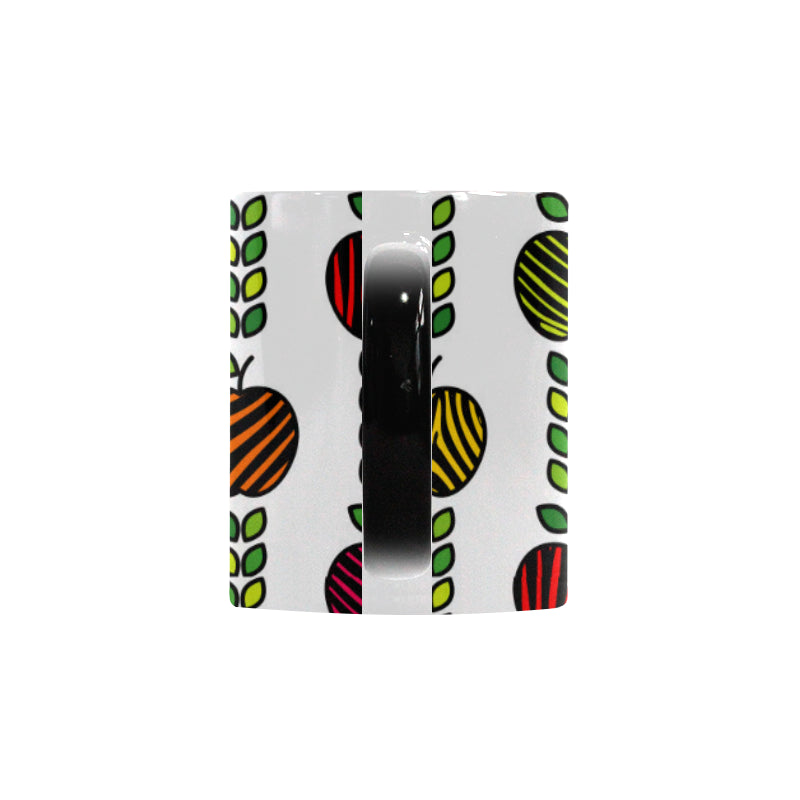 colorful apples leave zebra stripe Morphing Mug Heat Changing Mug