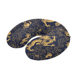 Gold dragon pattern U-Shaped Travel Neck Pillow