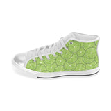 Slices of Lime pattern Women's High Top Canvas Shoes White
