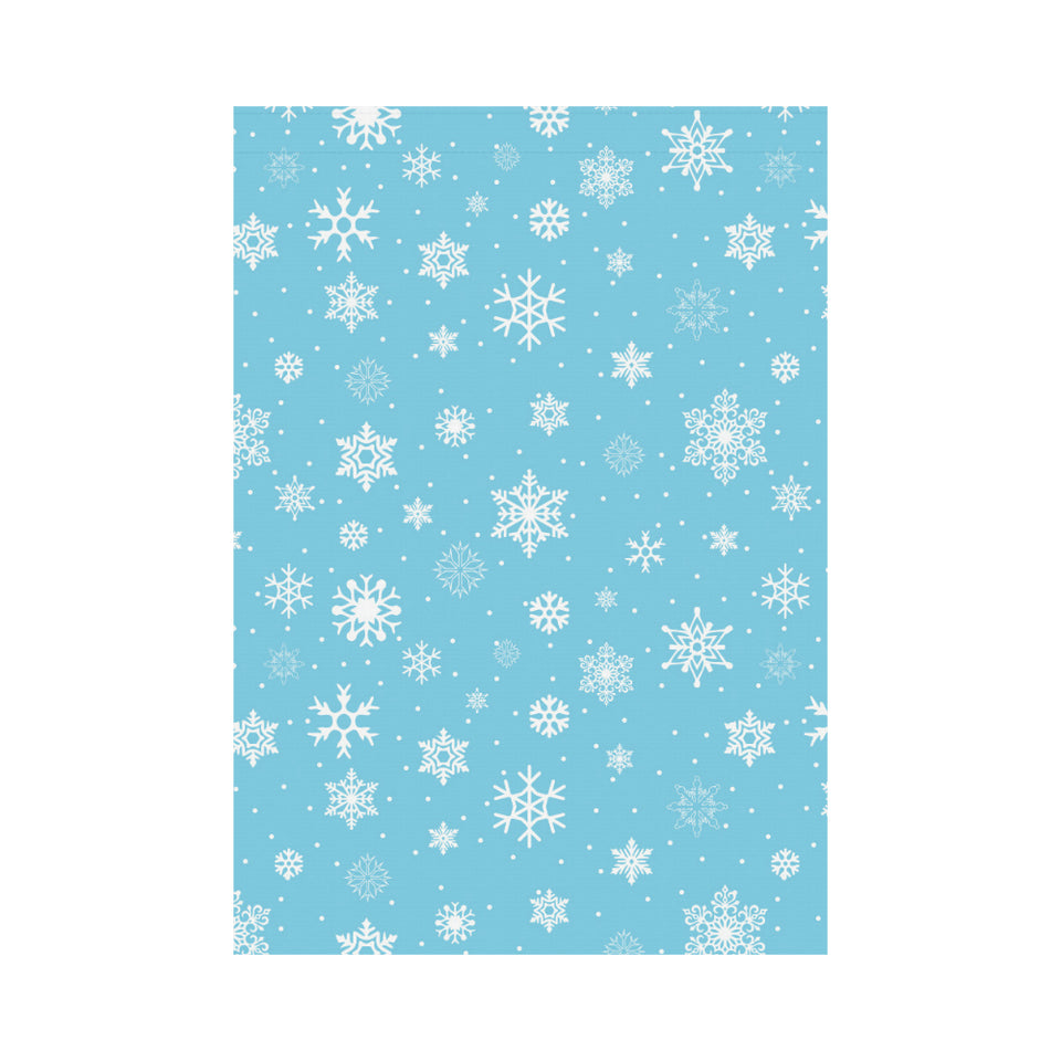 Snowflake pattern blue background House Flag Garden Flag