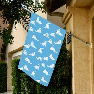 Cute sea lion seal pattern background House Flag Garden Flag