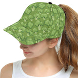 Broccoli pattern green background All Over Print Snapback Cap