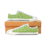 Slices of Lime pattern Women's Low Top Canvas Shoes White