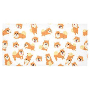Brown pomeranian pattern Tablecloth