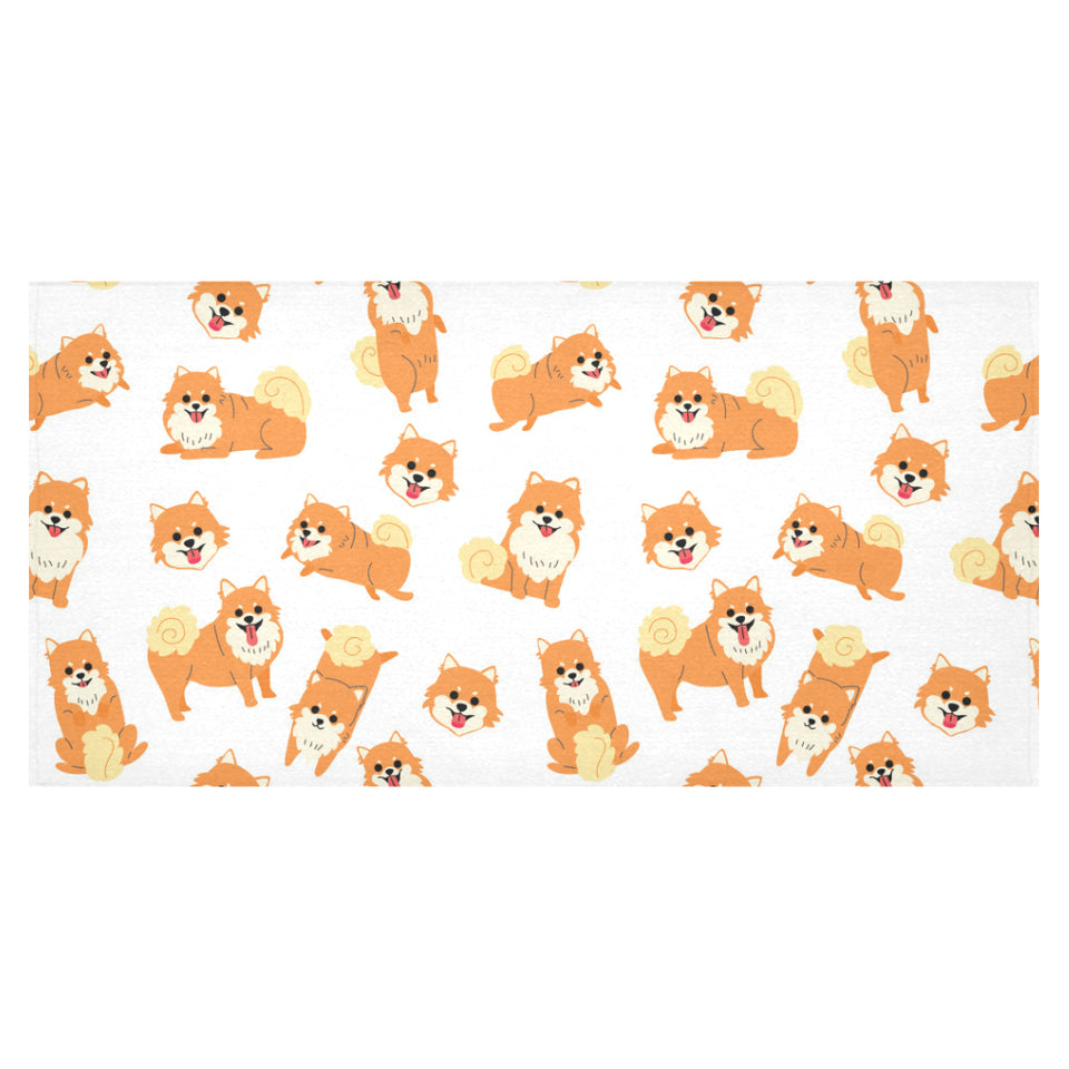 Brown pomeranian pattern Tablecloth