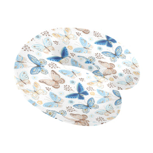 blue butterfly pattern U-Shaped Travel Neck Pillow