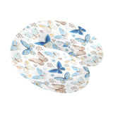 blue butterfly pattern U-Shaped Travel Neck Pillow