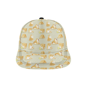 Cute fat shiba inu dog pattern All Over Print Snapback Cap