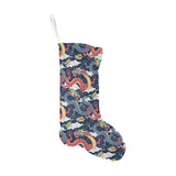 Blue red dragon cloud pattern Christmas Stocking