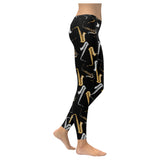 saxophone design pattern Women's Legging Fulfilled In US