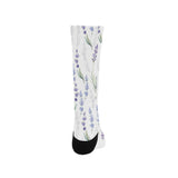 Hand painting Watercolor Lavender Crew Socks