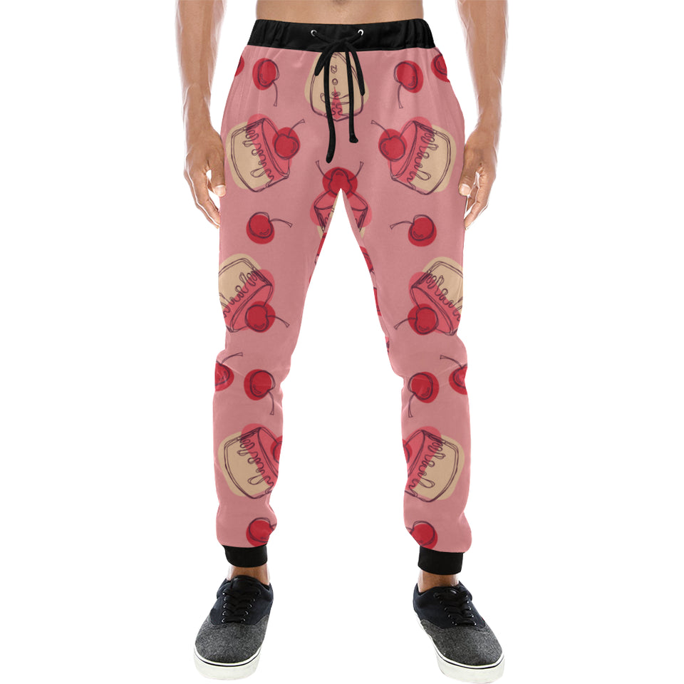 Cake cherry pattern Unisex Casual Sweatpants