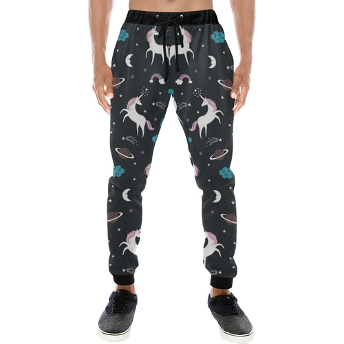 unicorn rainbows moon clound star pattern Unisex Casual Sweatpants