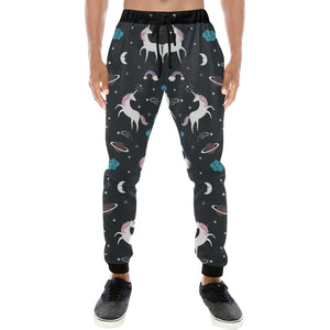 unicorn rainbows moon clound star pattern Unisex Casual Sweatpants