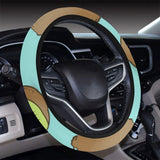Kiwi blue background Car Steering Wheel Cover