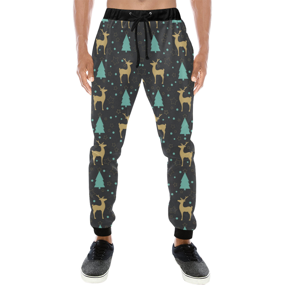Deers star tree pattern Unisex Casual Sweatpants