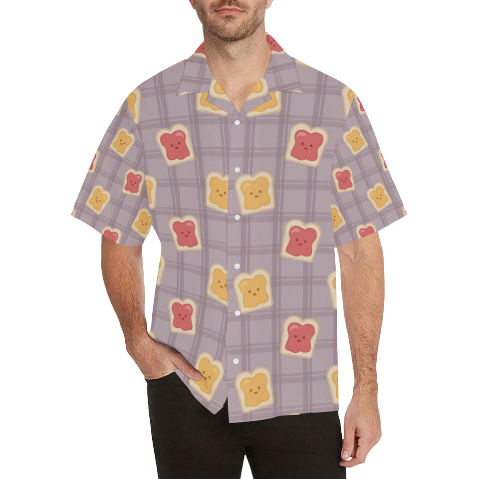 Bread Toast Pattern Print Design 05 Men's All Over Print Hawaiian Shirt (Model T58)