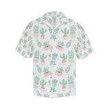 Pastel color cactus pattern Men's All Over Print Hawaiian Shirt