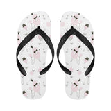 Poodle dog rose cake pattern Unisex Flip Flops