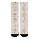 cute owl leaf Crew Socks
