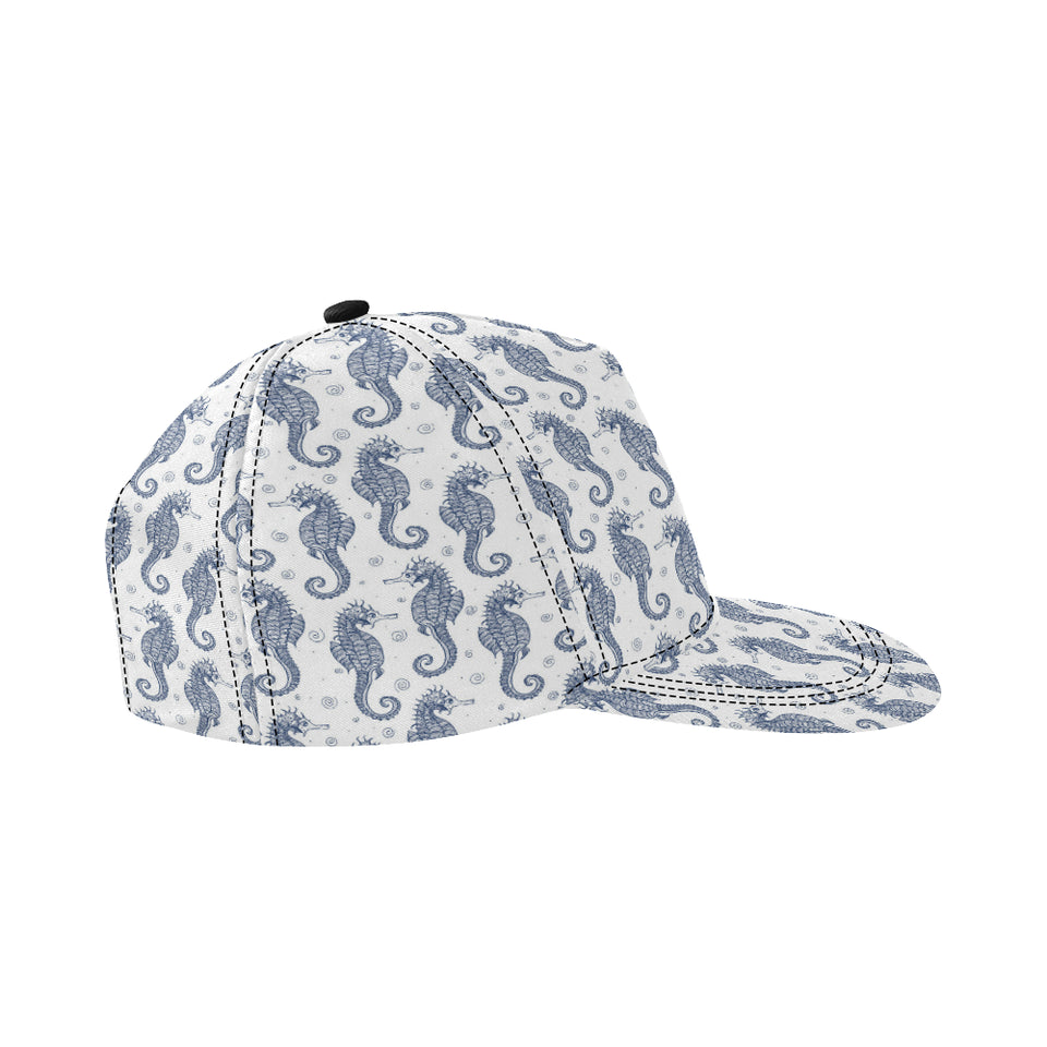 Seahorse pattern background All Over Print Snapback Cap