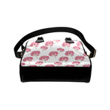 Pink lotus waterlily pattern Shoulder Handbag