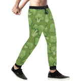 Broccoli pattern green background Unisex Casual Sweatpants