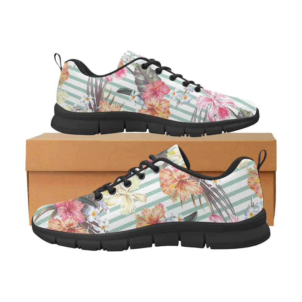 Colorful orchid flower pattern Women's Sneaker Shoes