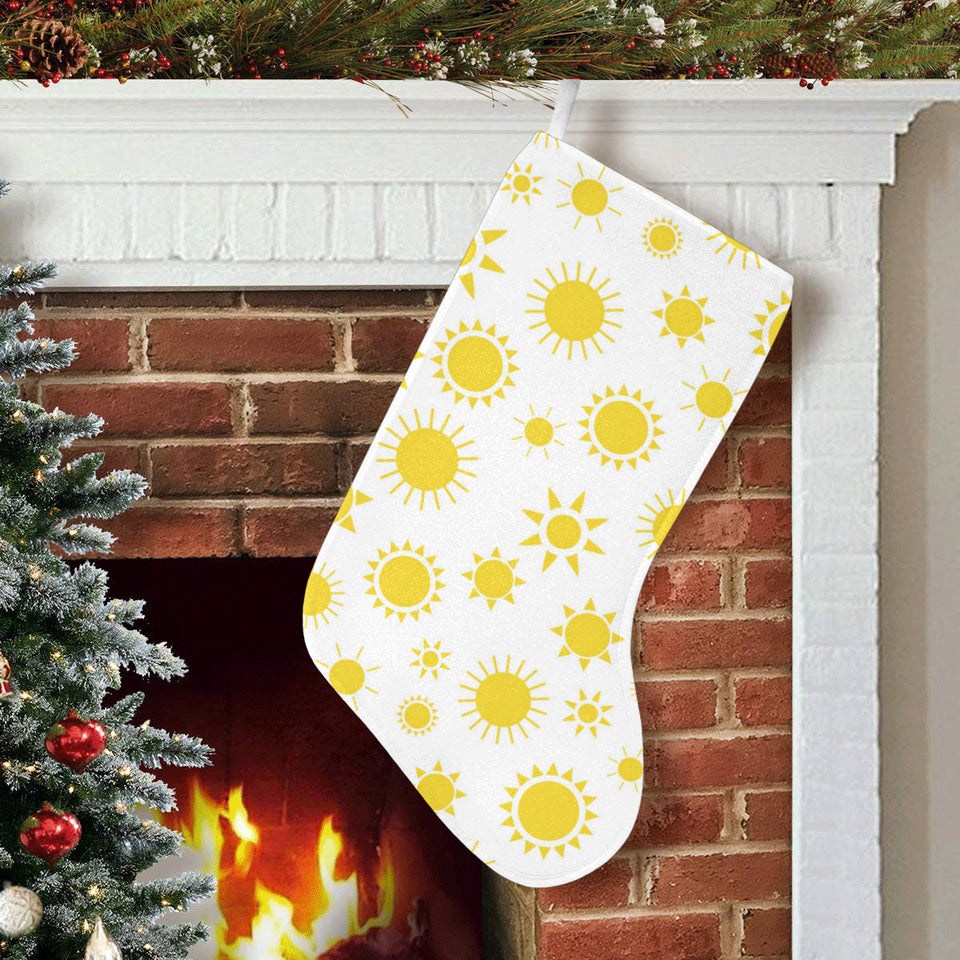 Sun pattern Christmas Stocking