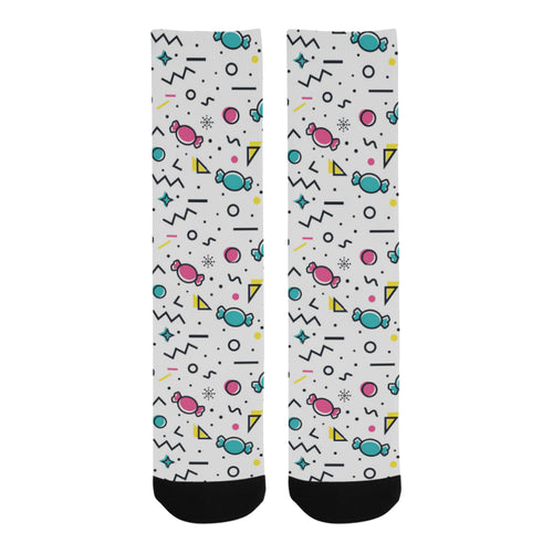 Candy design pattern Crew Socks