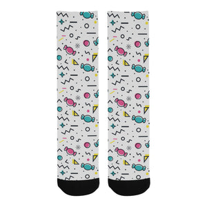 Candy design pattern Crew Socks