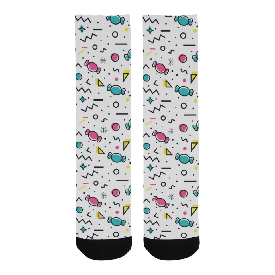 Candy design pattern Crew Socks